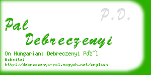 pal debreczenyi business card